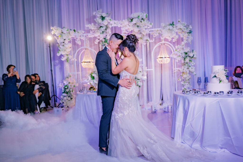 Jocelyne and Cesar together during their first dance at HL Peninsula