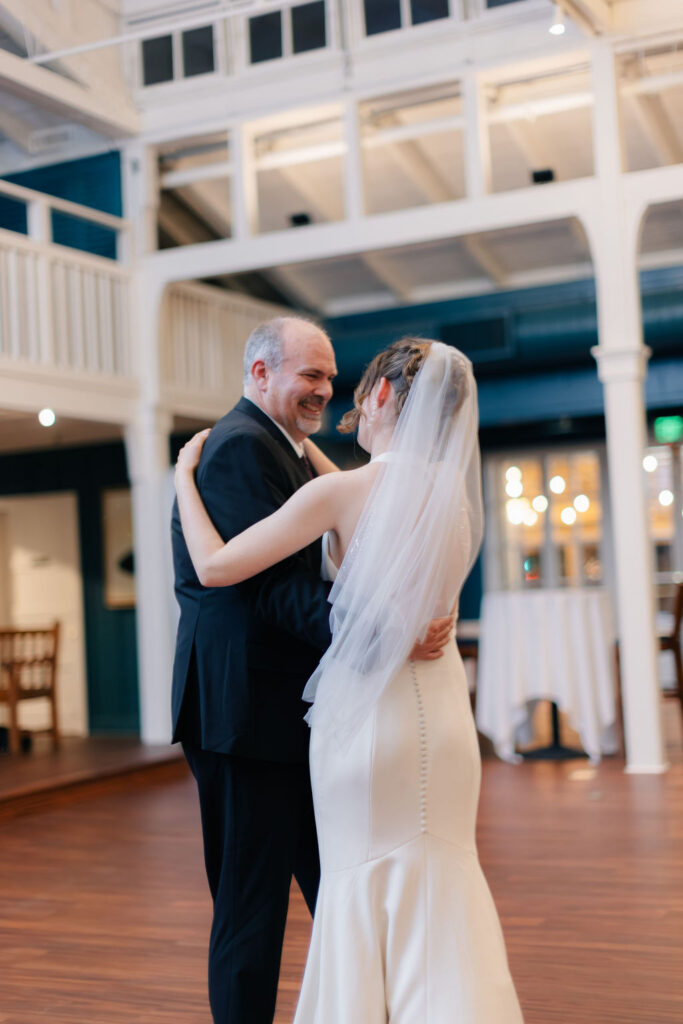 Makenna and her father dancing at the reception