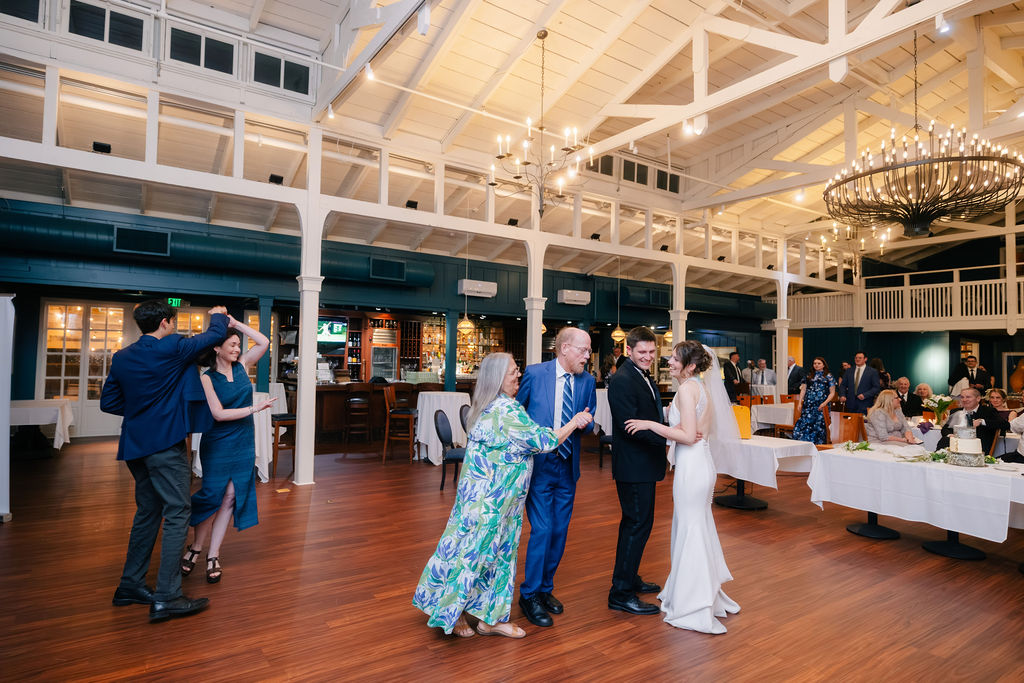 Makenna and Nicholaus and their guests on the dance floor