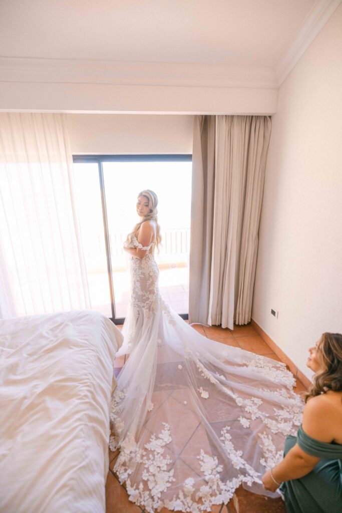 Jennifer getting ready in the morning